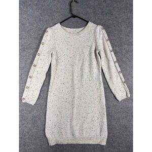 LOFT Outlet XS‎ Sweater Dress Knitwear Long Sleeve Button Detail Casual